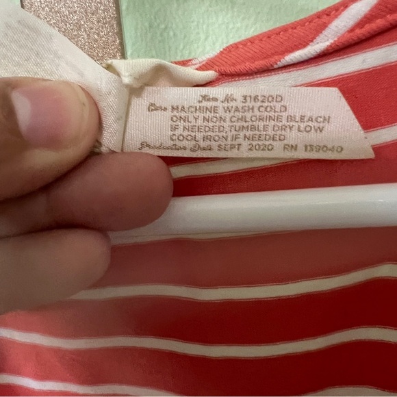 Matilda Jane Maxi Dress striped floral Coral Cream Medium - Picture 3 of 6